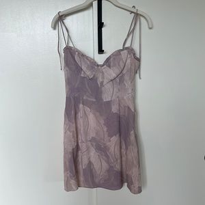 Aritzia Wilfred purple and pink mini dress
